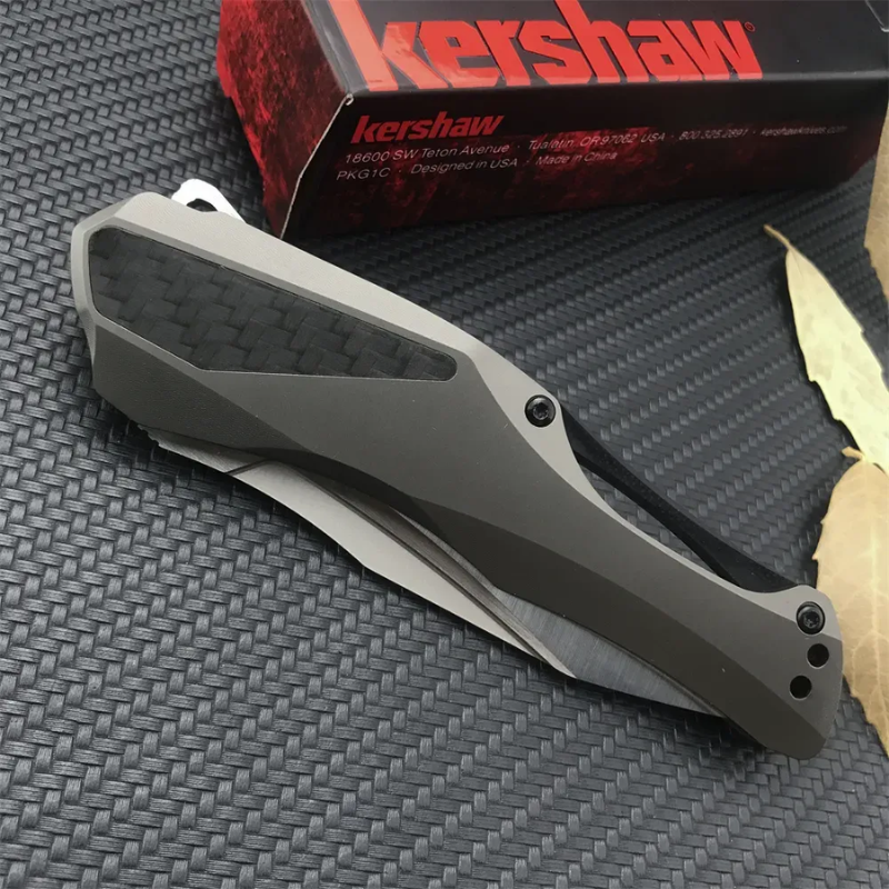 Kershaw 5500 Launch Series: Carbon Fiber & Black Aluminum D2 Folder