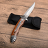 Knife Satin Blade Wood Handle For Outdoor Hunting