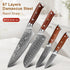 KnivesCollection™ | 4-Piece Damascus Steel Kitchen Set | VG10 Core & Rosewood Handles