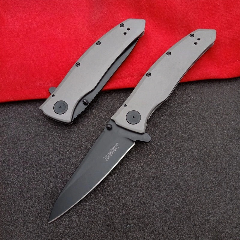KnivesCollection™ | Kershaw 2200 Grid Utility Folder | 3.7" Titanium Coated Steel