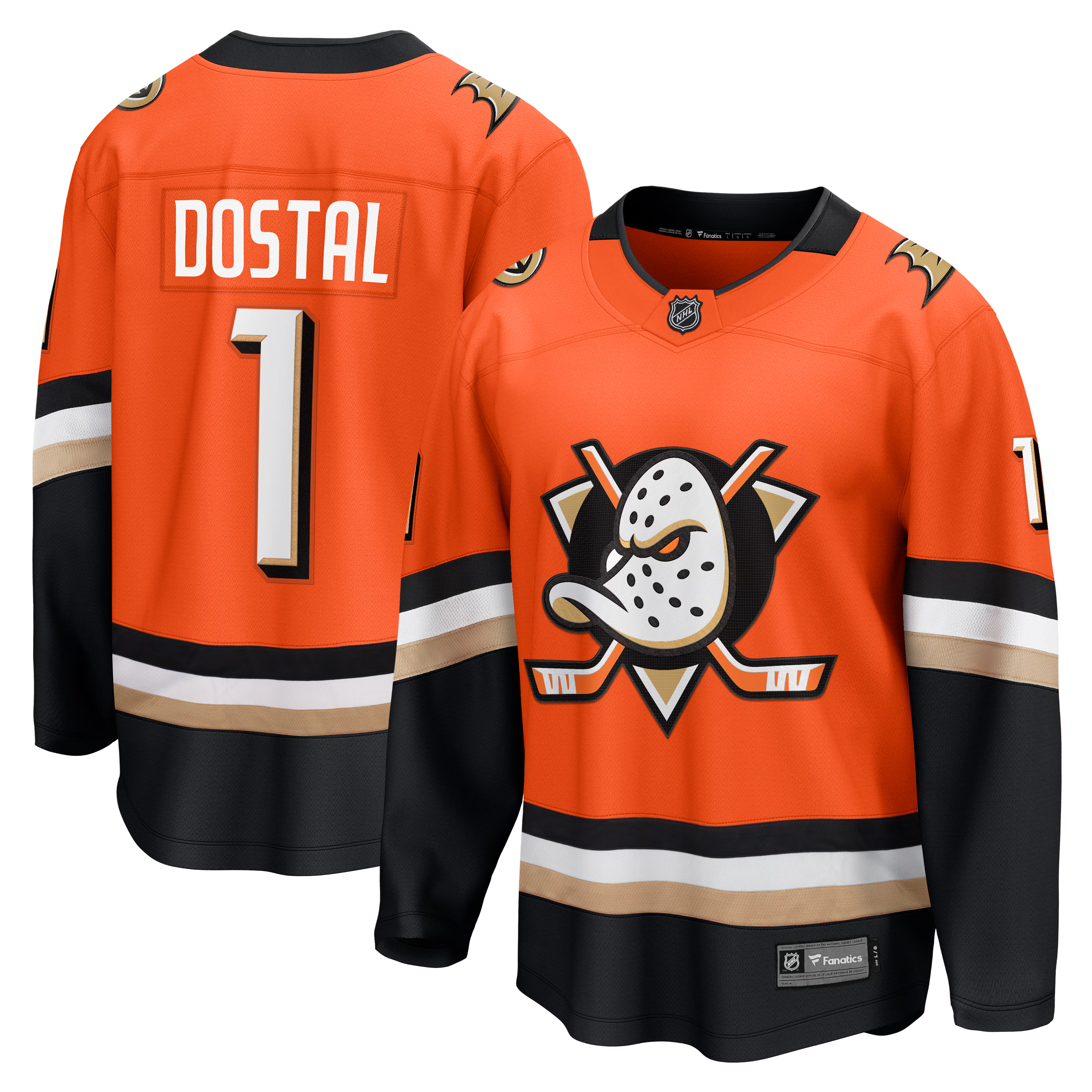 Lukas Dostál Anaheim Ducks Fanatics Home Breakaway Jersey – Orange