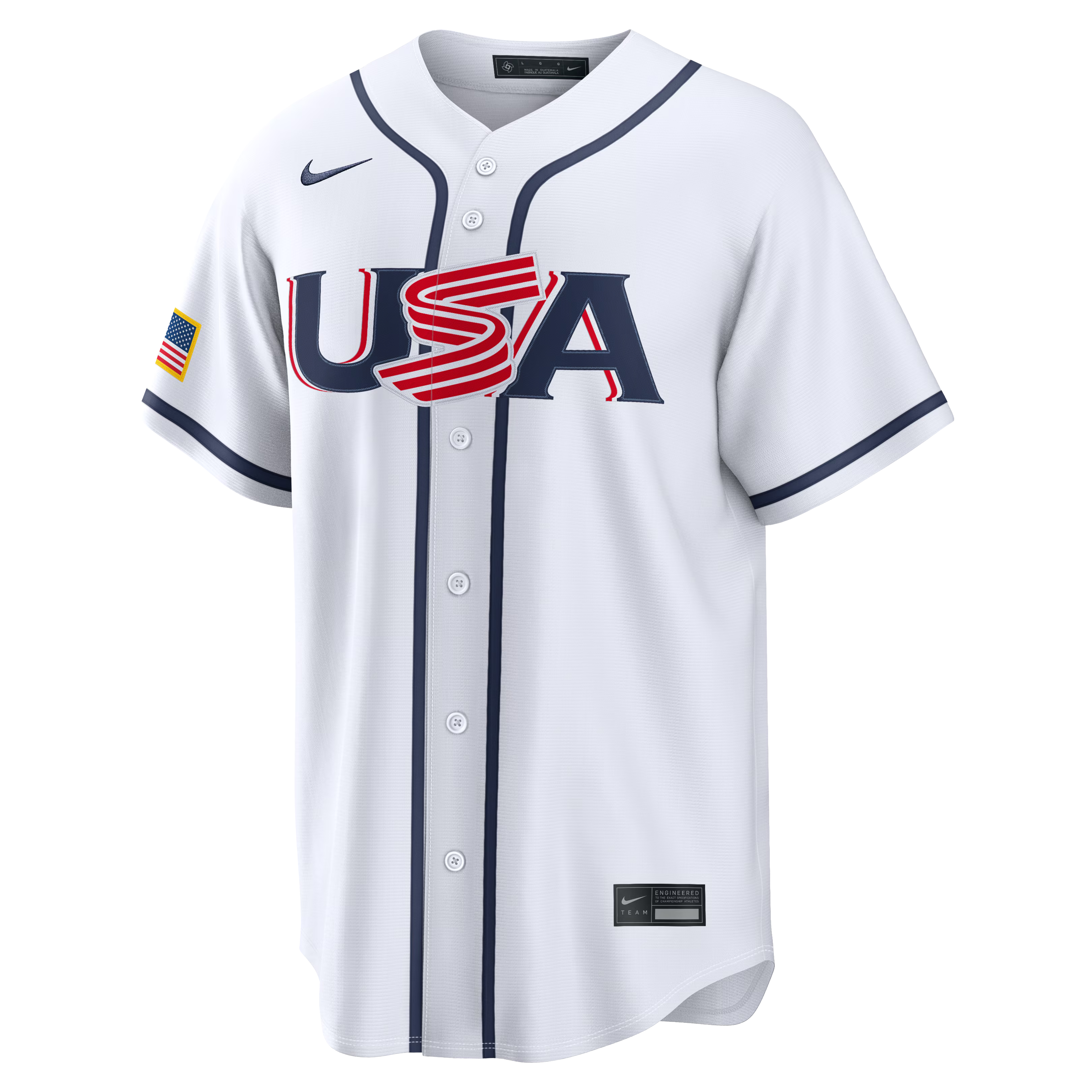 Nike USA Baseball 2026 World Baseball Classic Home Stadium Jersey – Ernie Clement – White