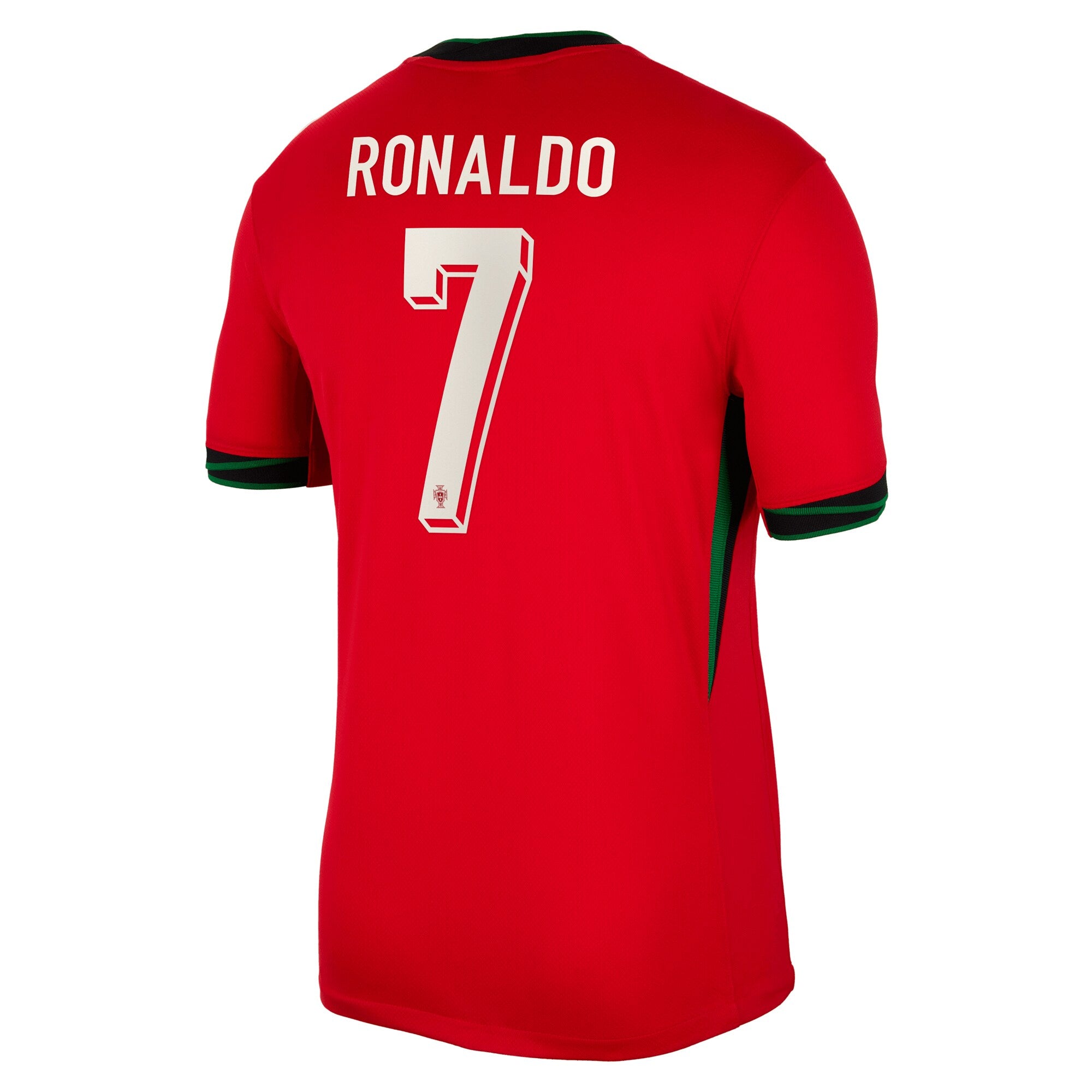 Portugal Nike Home Stadium Shirt 2024 with Ronaldo 7 printing Authentic T-shirt - Red
