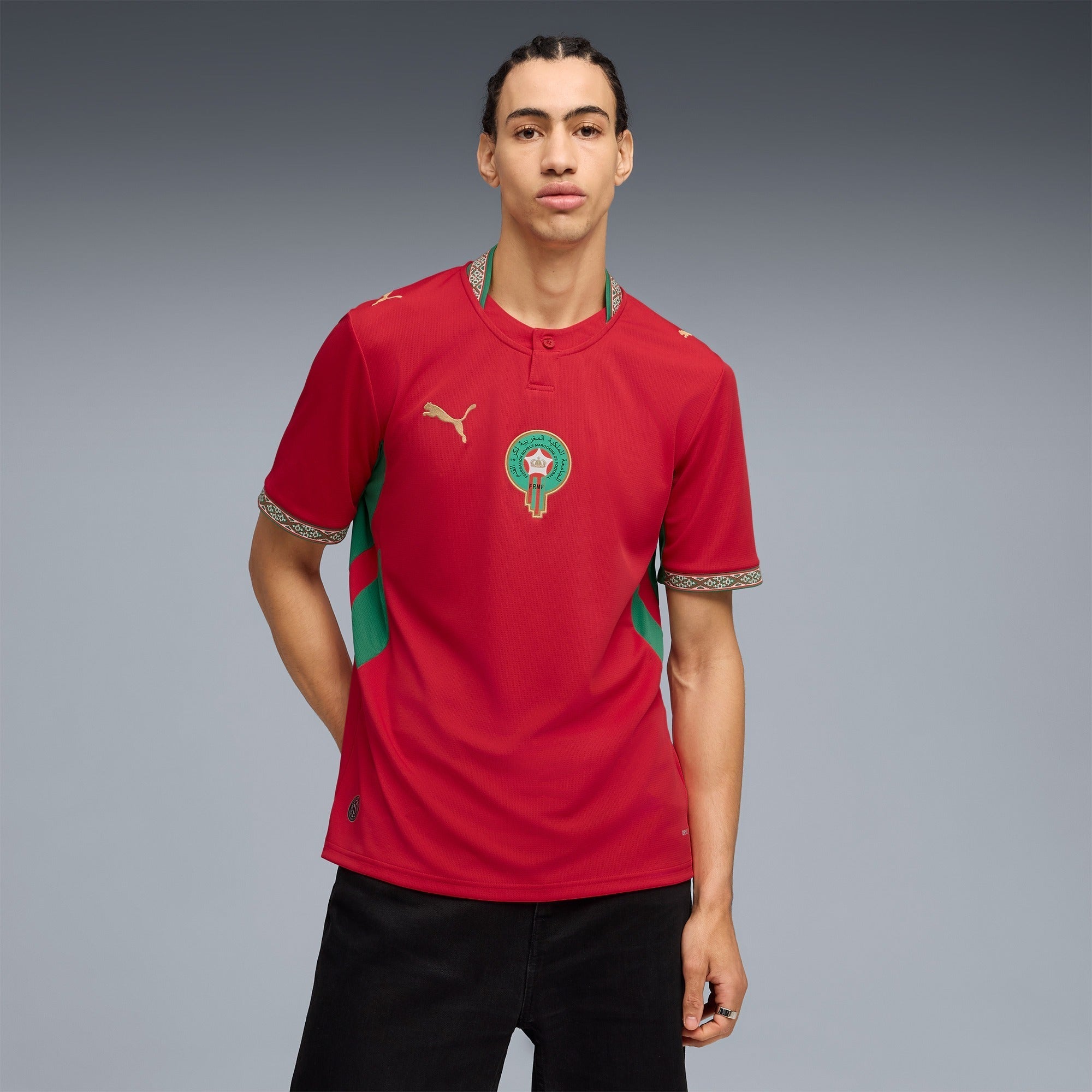 Puma Morocco National Team 2026 Home Jersey - Fast Red/Victory Gold