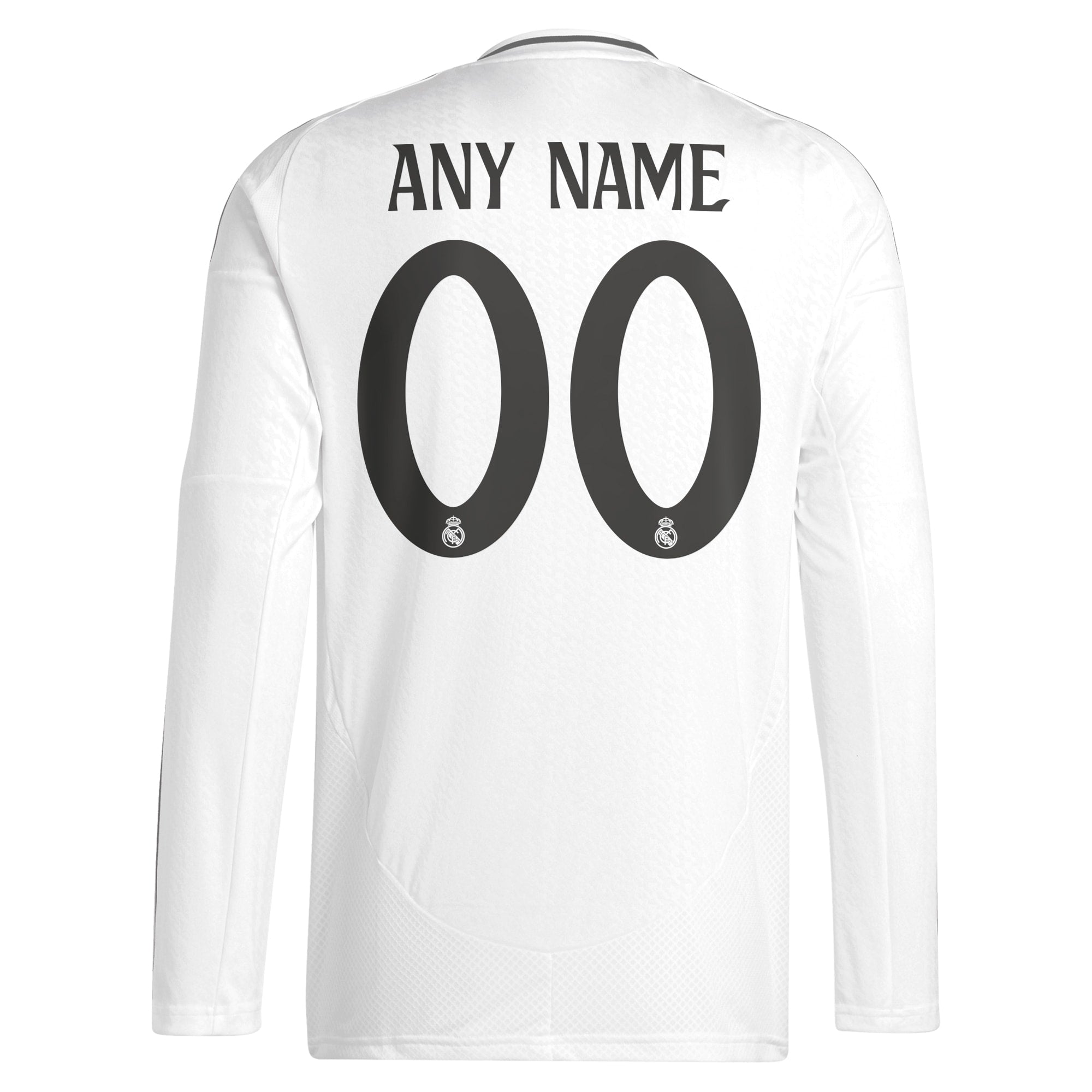Real Madrid adidas 2024/25 Home Customized Long Sleeve Authentic T-shirt - White