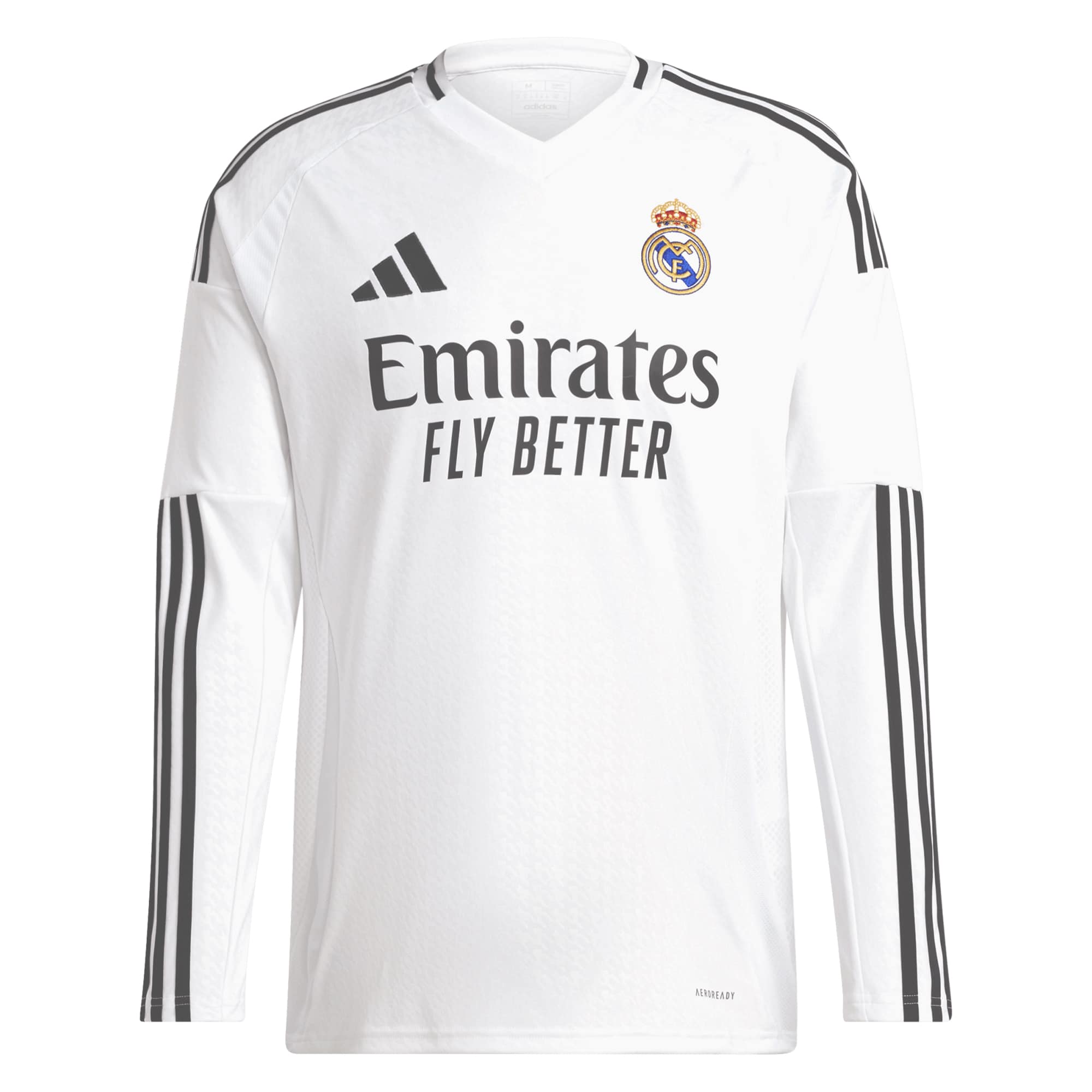 Real Madrid adidas 2024/25 Home Long Sleeve Authentic T-shirt - White