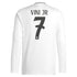 Real Madrid adidas 2024/25 Home Long Sleeve Player Vini Jr. 7 Authentic T-shirt - White