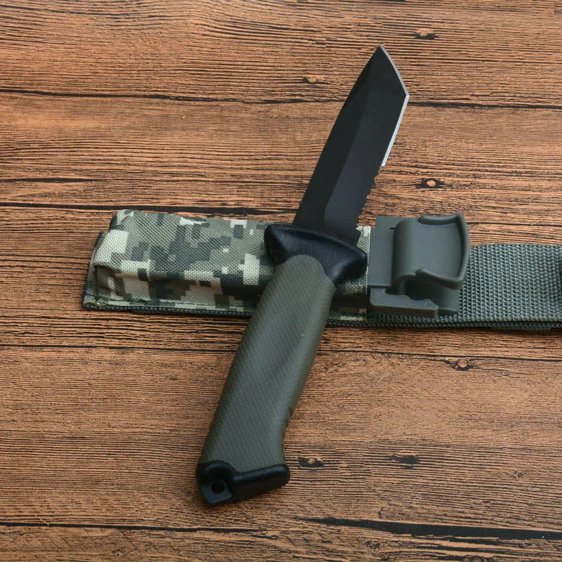 Straight Knife 12C27 Black Coated For Hunting