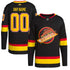 Vancouver Canucks Team Retro Primegreen Pro Personalized Jersey - Black - Jersey Teams World