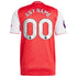adidas Arsenal 2025 home Custom jersey red and white with personalized name and number 00 on back
