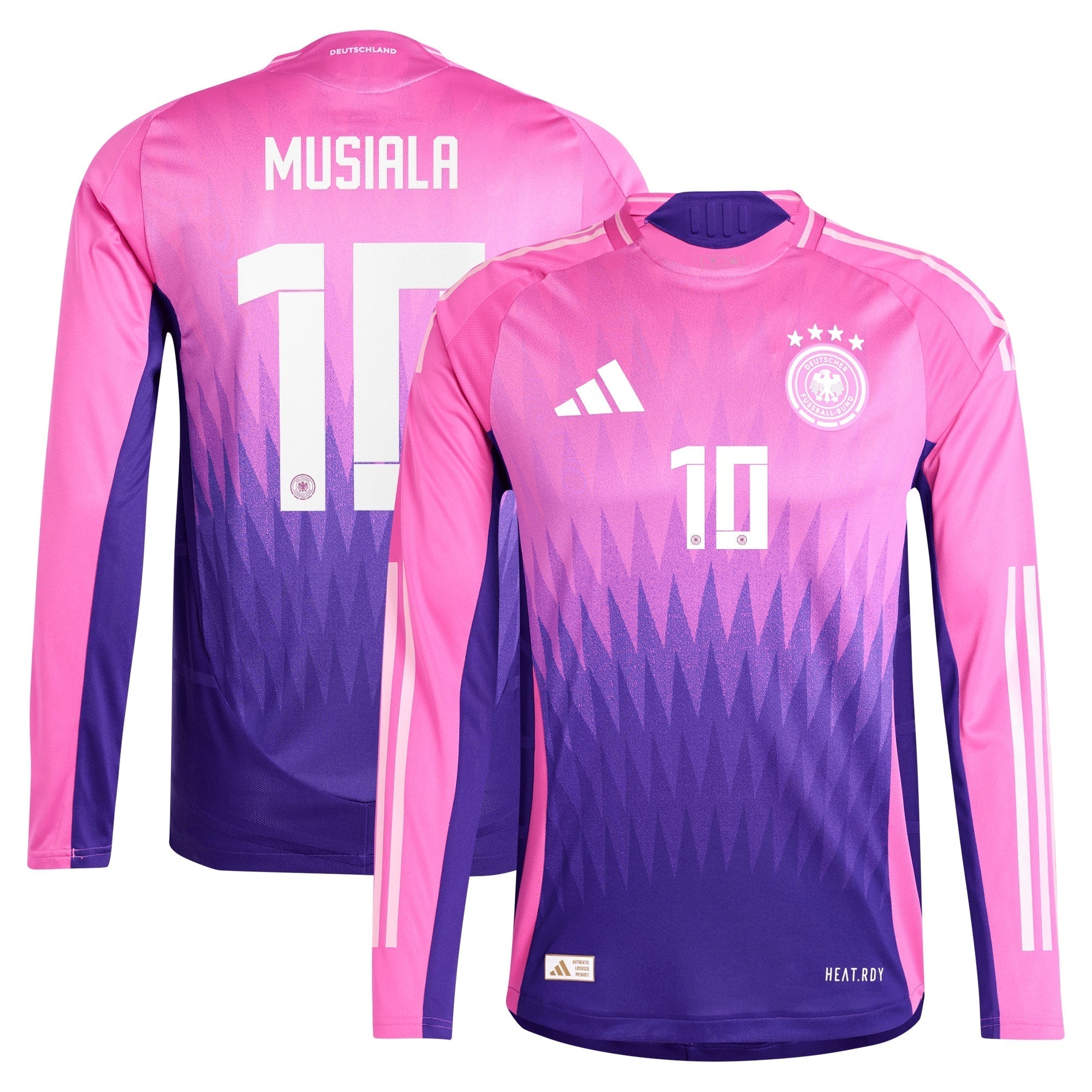 DFB adidas Away Shirt 2024 - Long Sleeve with Musiala 10 printing