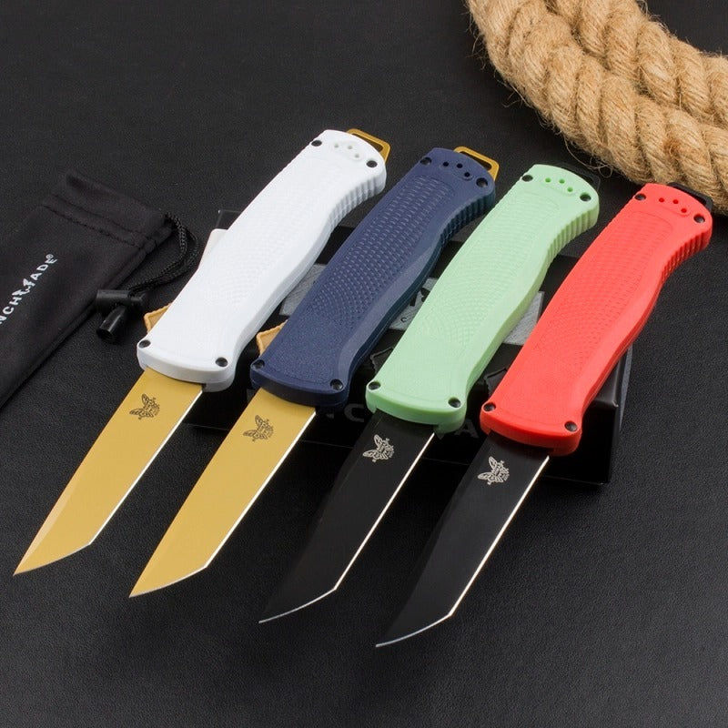 knivescollection™ bm5370fe folding utility knife – cpm-cruwear blade, cf-elite handle