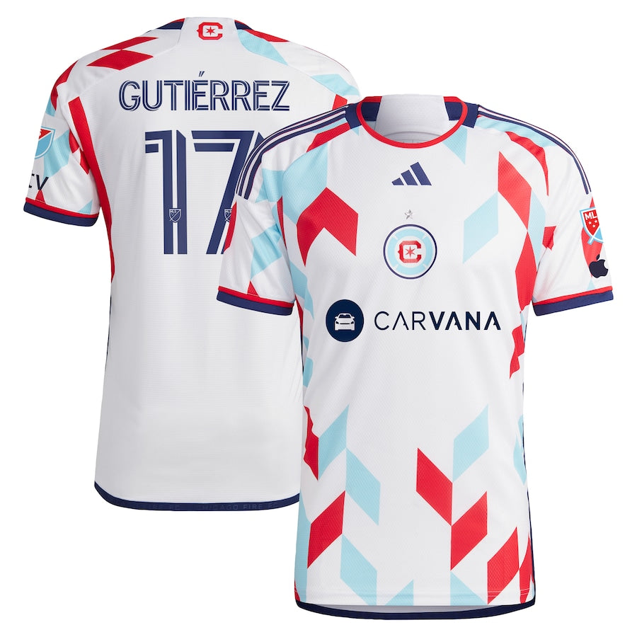 Brian Gutiérrez Chicago Fire adidas 2024 A Kit For All Player Authentic T-shirt – White