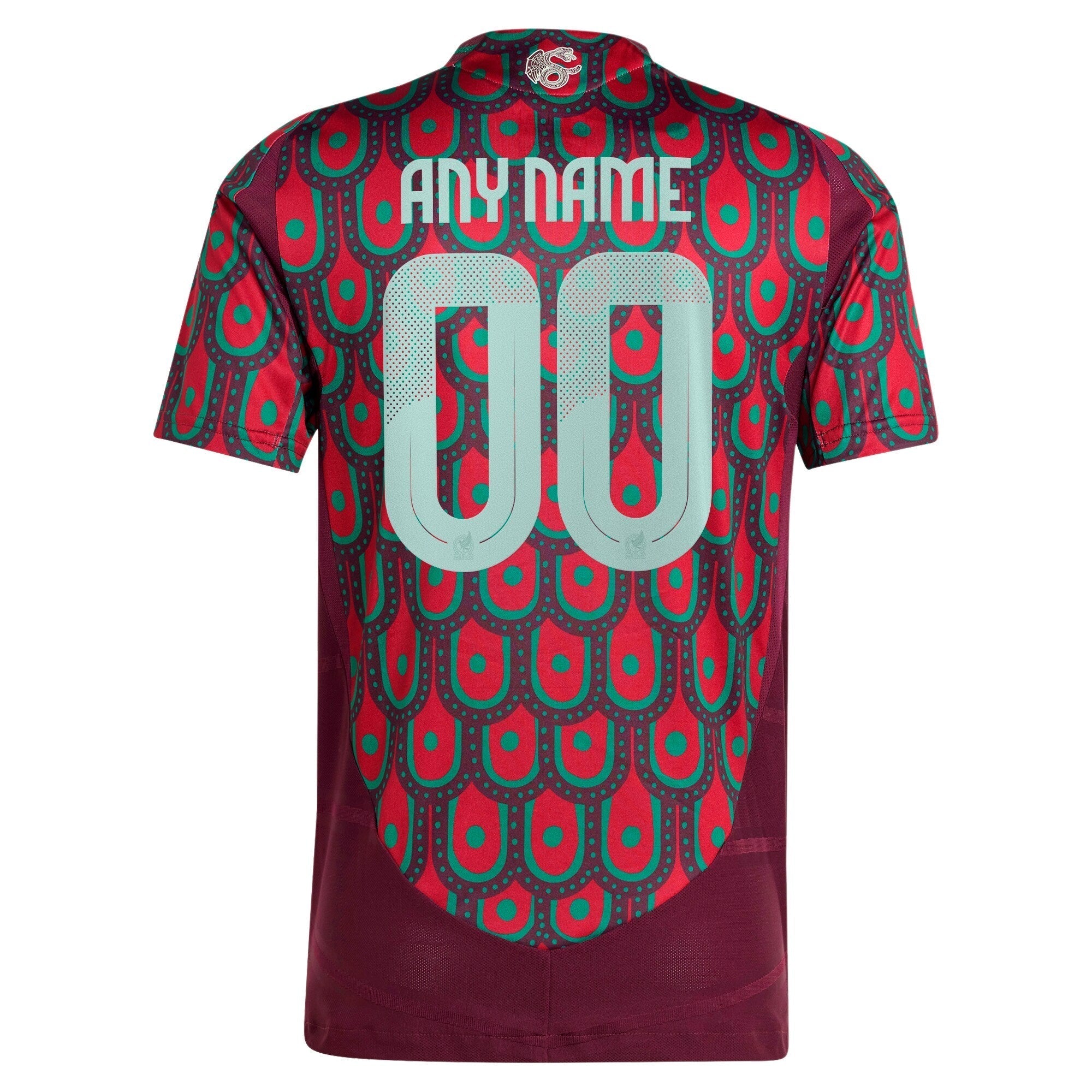 Mexico National Team adidas 2024 Home Custom Authentic T-shirt - Burgundy