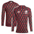 Mexico National Team adidas 2024 Home Long Sleeve Authentic T-shirt - Burgundy