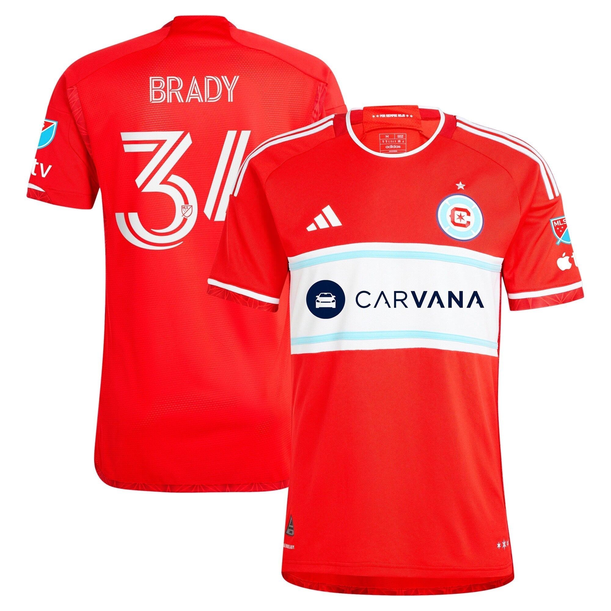 Chris Brady Chicago Fire adidas 2024 Return To Red Player Authentic T-shirt – Red