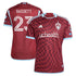 Cole Bassett Colorado Rapids adidas 2024 One Flag Kit Player Authentic T-shirt - Burgundy