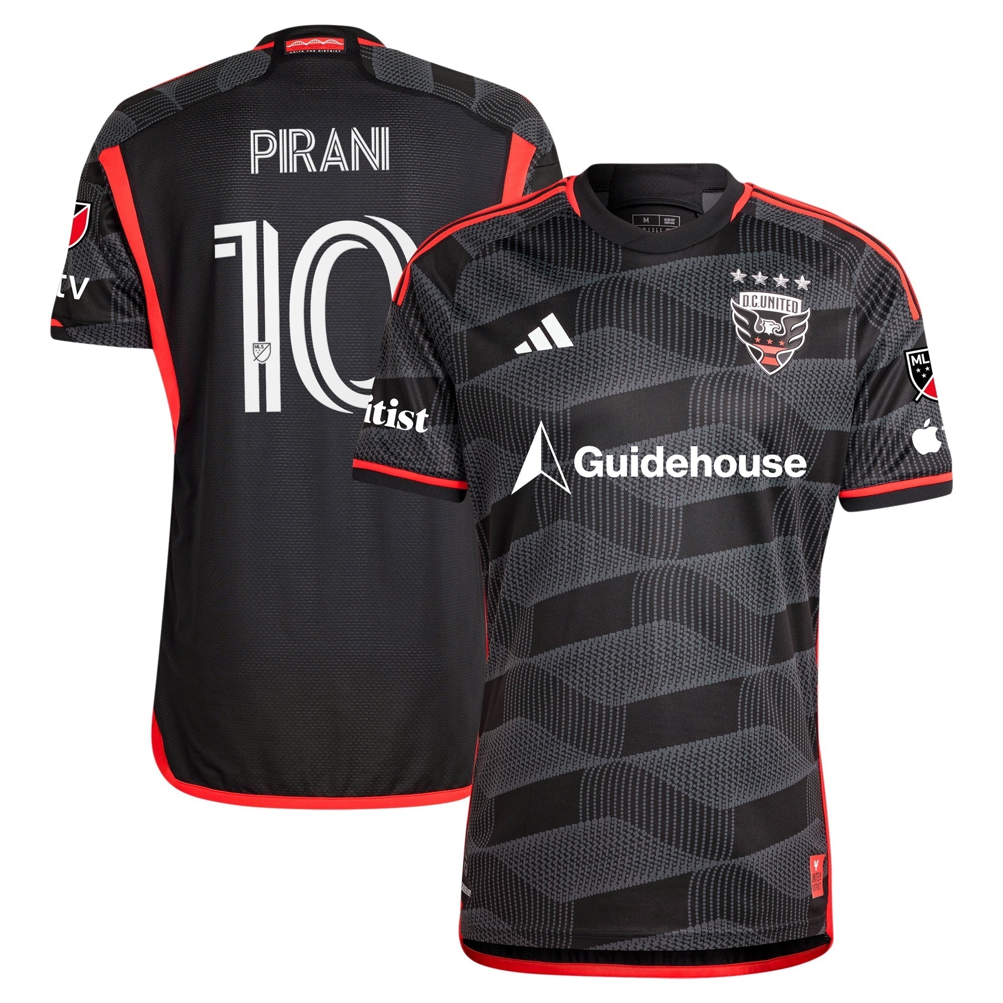 Gabriel Pirani D.C. United adidas 2024 The Icon Kit Player Authentic T-shirt – Black