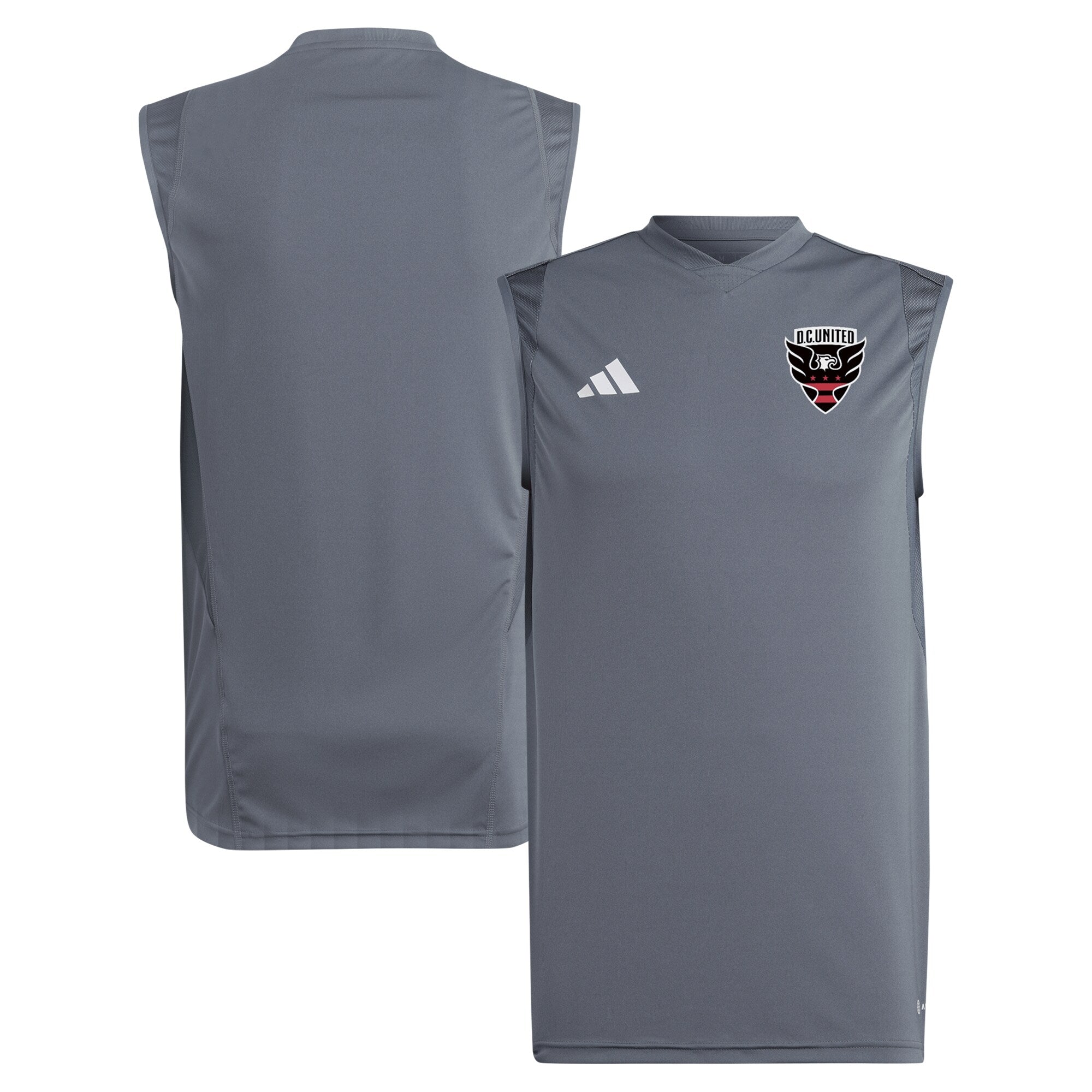 D.C. United adidas 2024 Sleeveless Training Authentic T-shirt - Gray