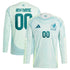 Mexico National Team adidas 2024 Away Custom Long Sleeve Authentic T-shirt - Green