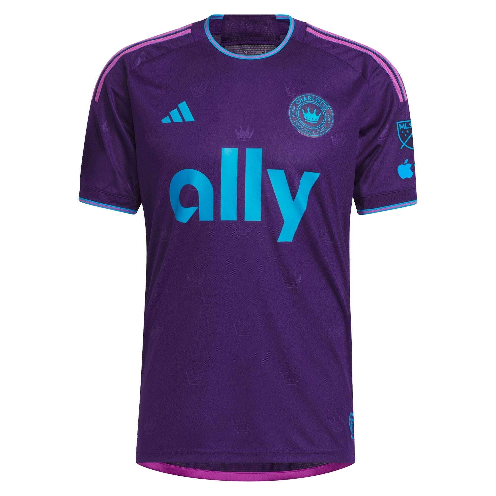 Kerwin Vargas Charlotte FC adidas 2023 Crown Jewel Kit Player Authentic T-shirt - Purple
