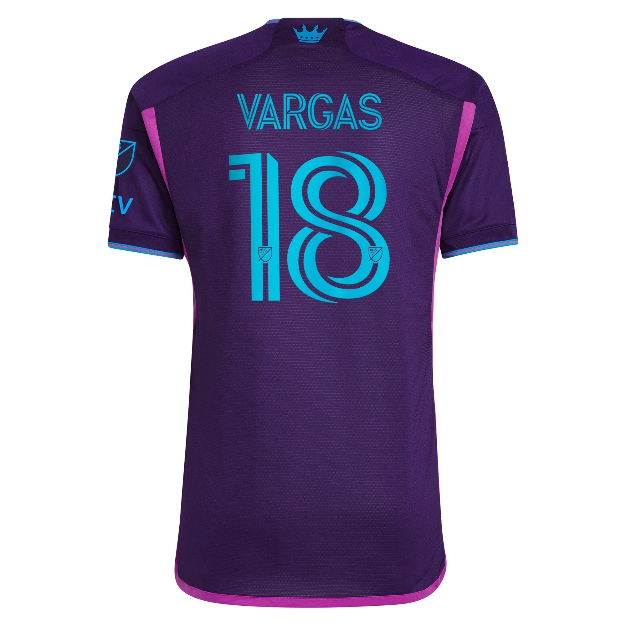 Kerwin Vargas Charlotte FC adidas 2023 Crown Jewel Kit Player Authentic T-shirt - Purple