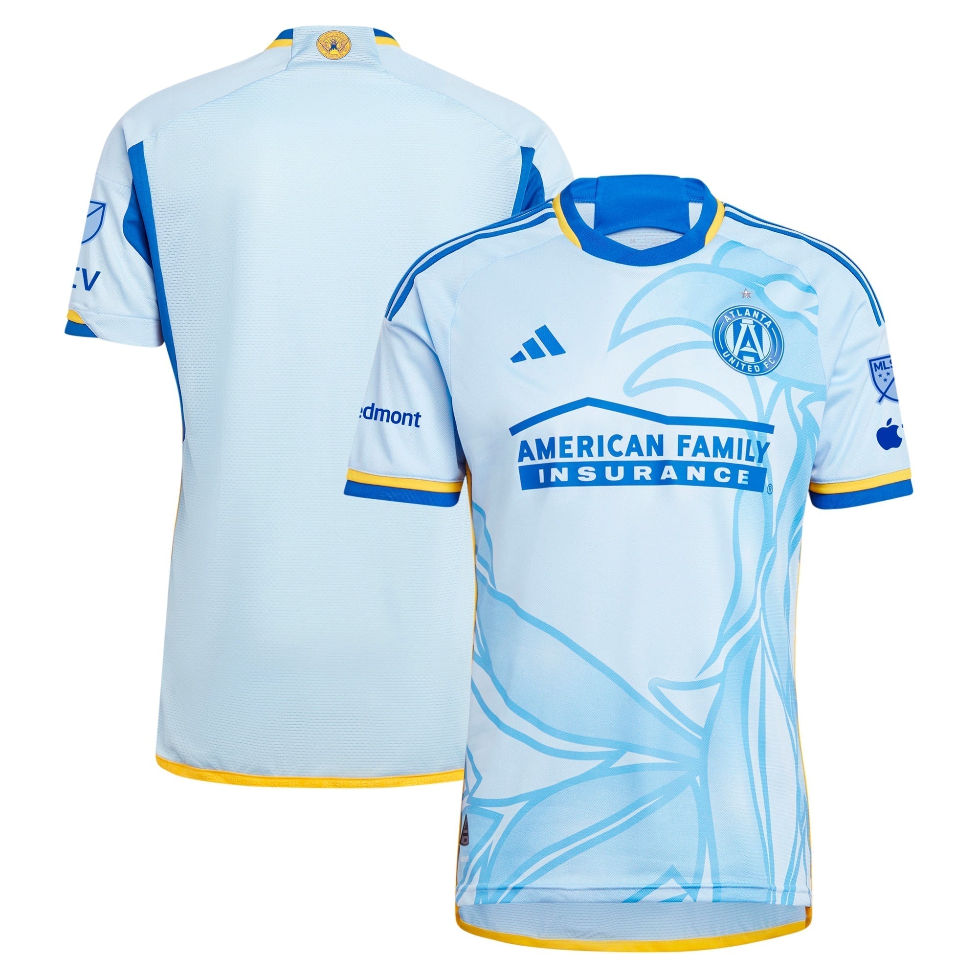 Atlanta United FC adidas 2024 The Resurgens Kit Authentic T-shirt - Light Blue