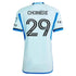 Mathieu Choinière CF Montreal adidas 2024 La Main  Player Authentic T-shirt – Light Blue