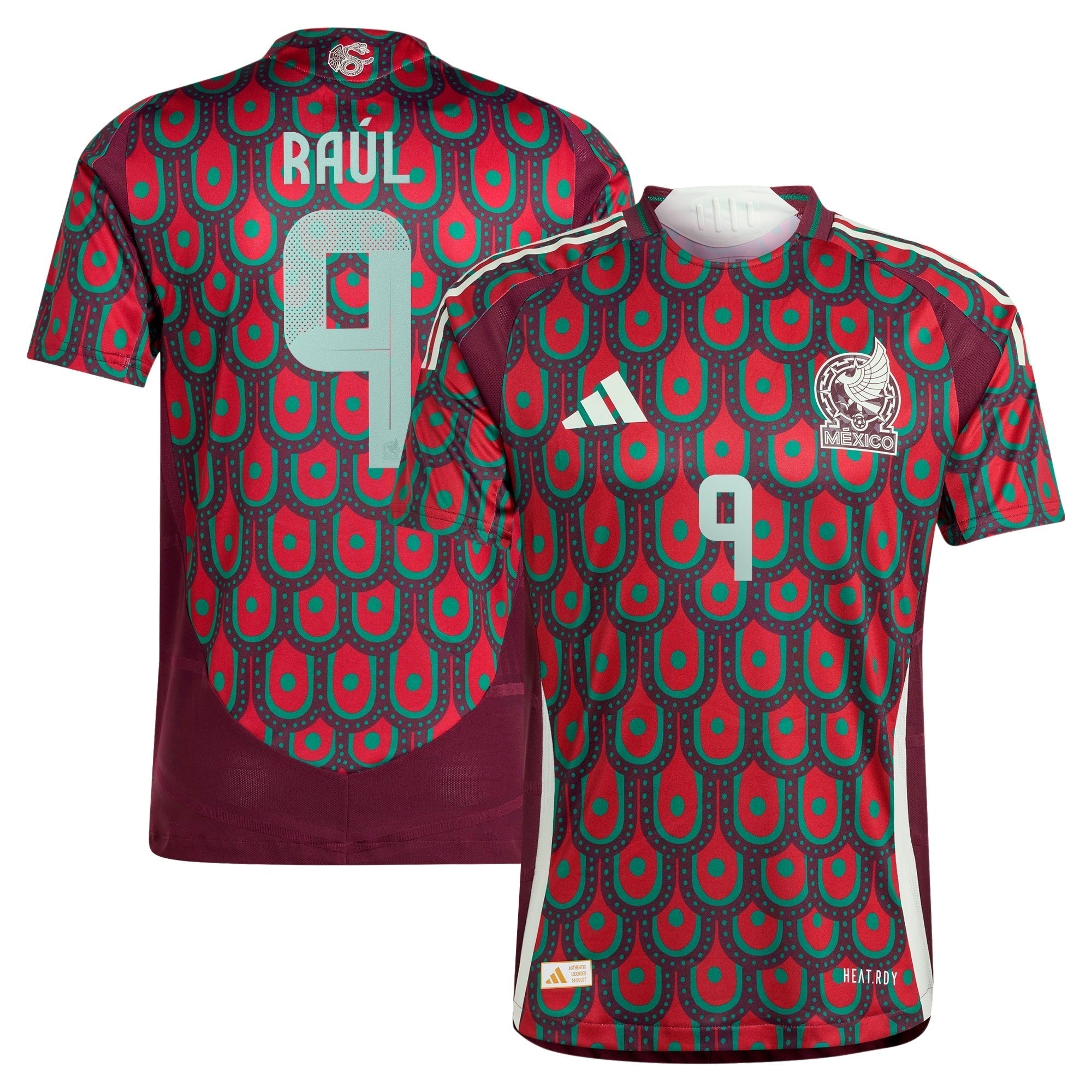 Raul Jimenez Mexico National Team adidas 2024 Home Player Authentic T-shirt - Burgundy