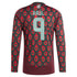 Raul Jimenez Mexico National Team adidas 2024 Home  Player Long Sleeve Authentic T-shirt - Burgundy