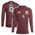 Raul Jimenez Mexico National Team adidas 2024 Home  Player Long Sleeve Authentic T-shirt - Burgundy