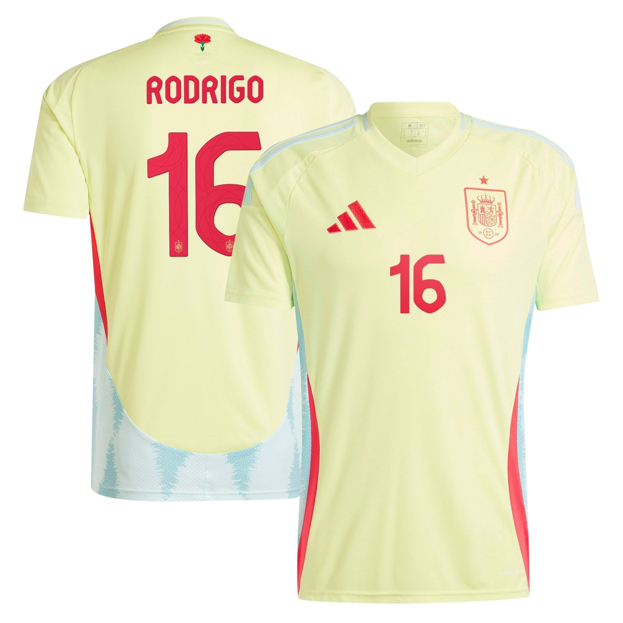 Rodrigo Spain National Team adidas 2024 Away Authentic T-shirt - Yellow