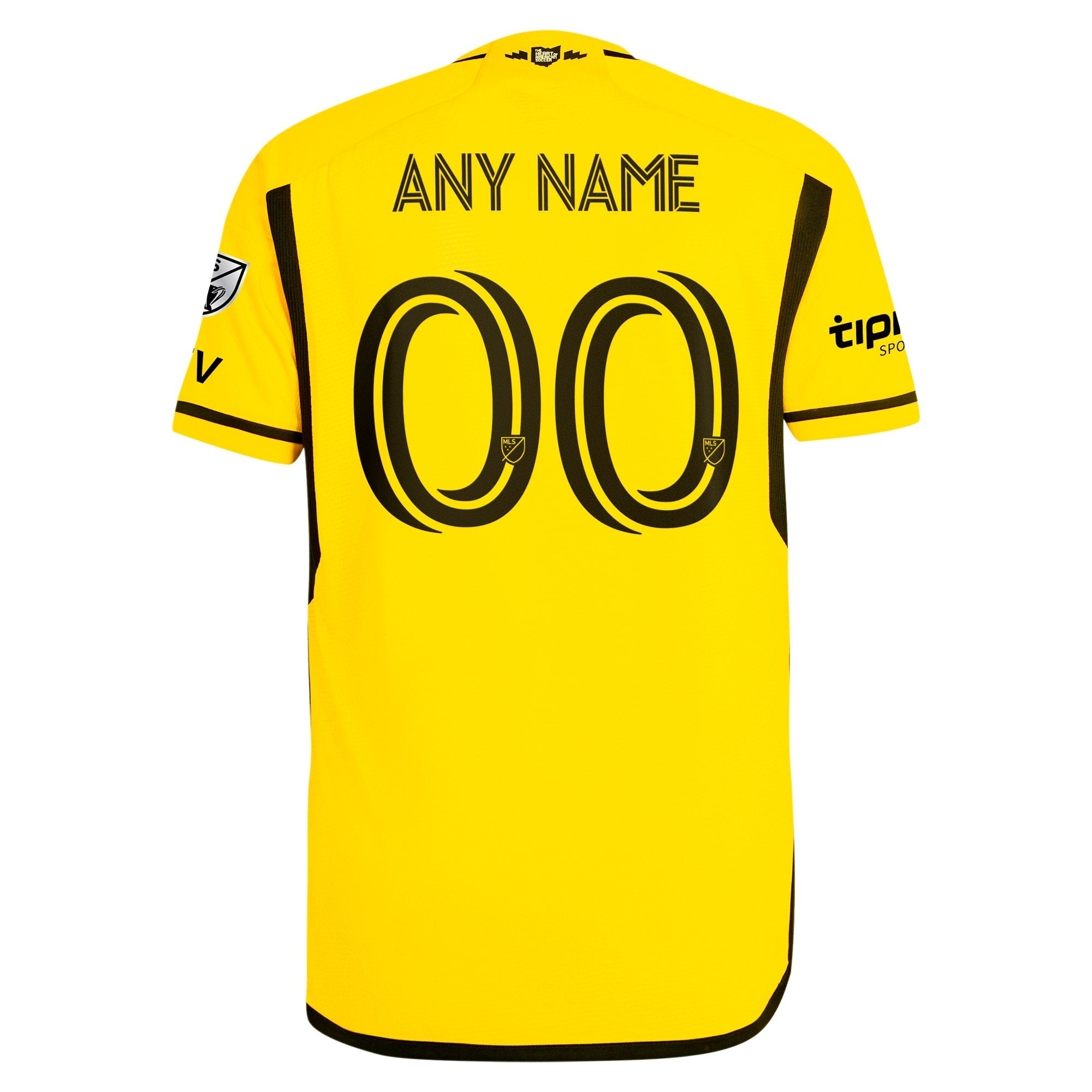 Columbus Crew adidas 2024 The Home Kit Custom Authentic T-shirt - Yellow