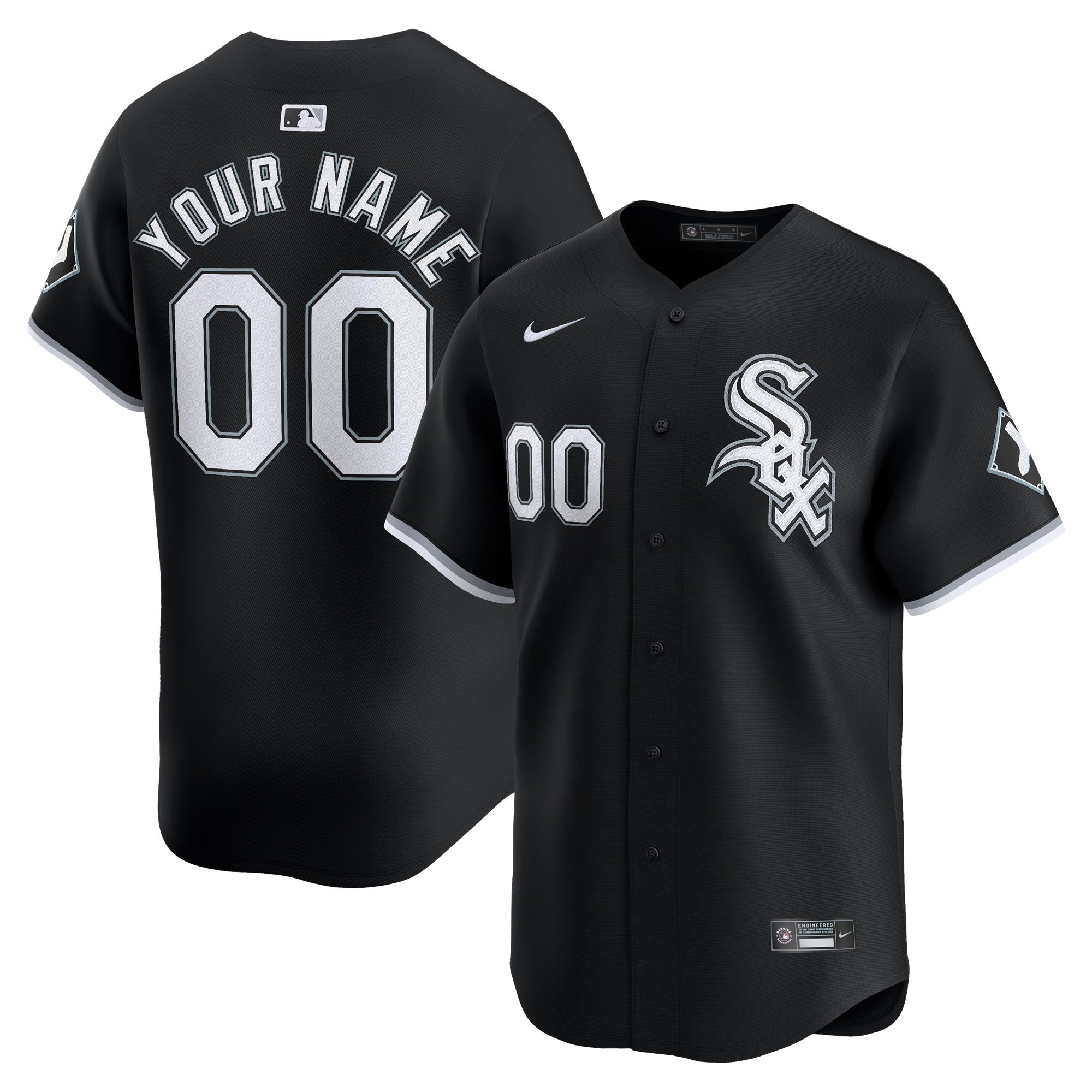 Chicago White Sox Nike Alternate Limited Custom Authentic T-shirt – Black