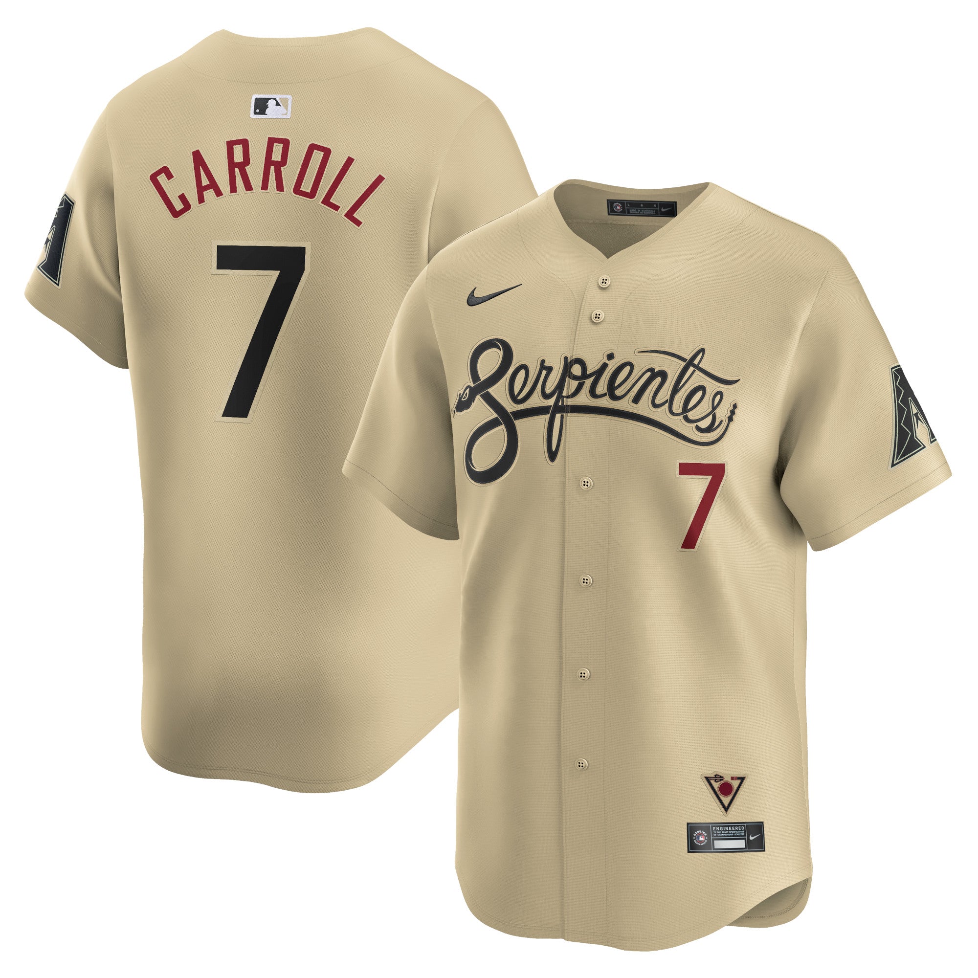 Corbin Carroll Arizona Diamondbacks Nike City Connect Limited Player Authentic T-shirt - Sand