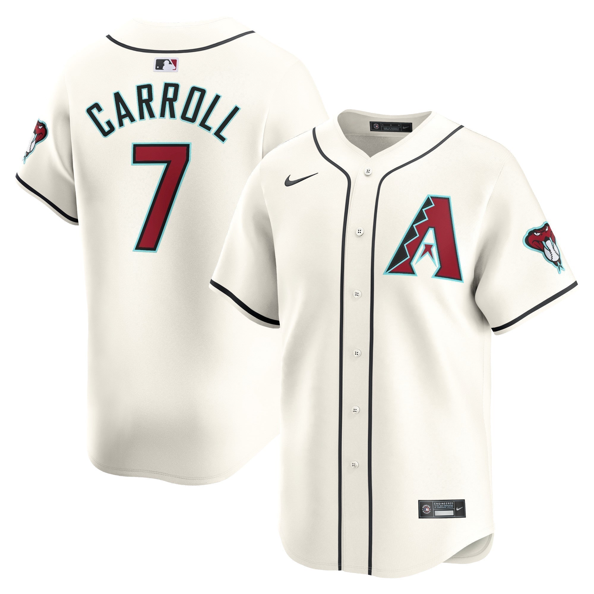 Corbin Carroll Arizona Diamondbacks Nike Home Limited Player Authentic T-shirt - White