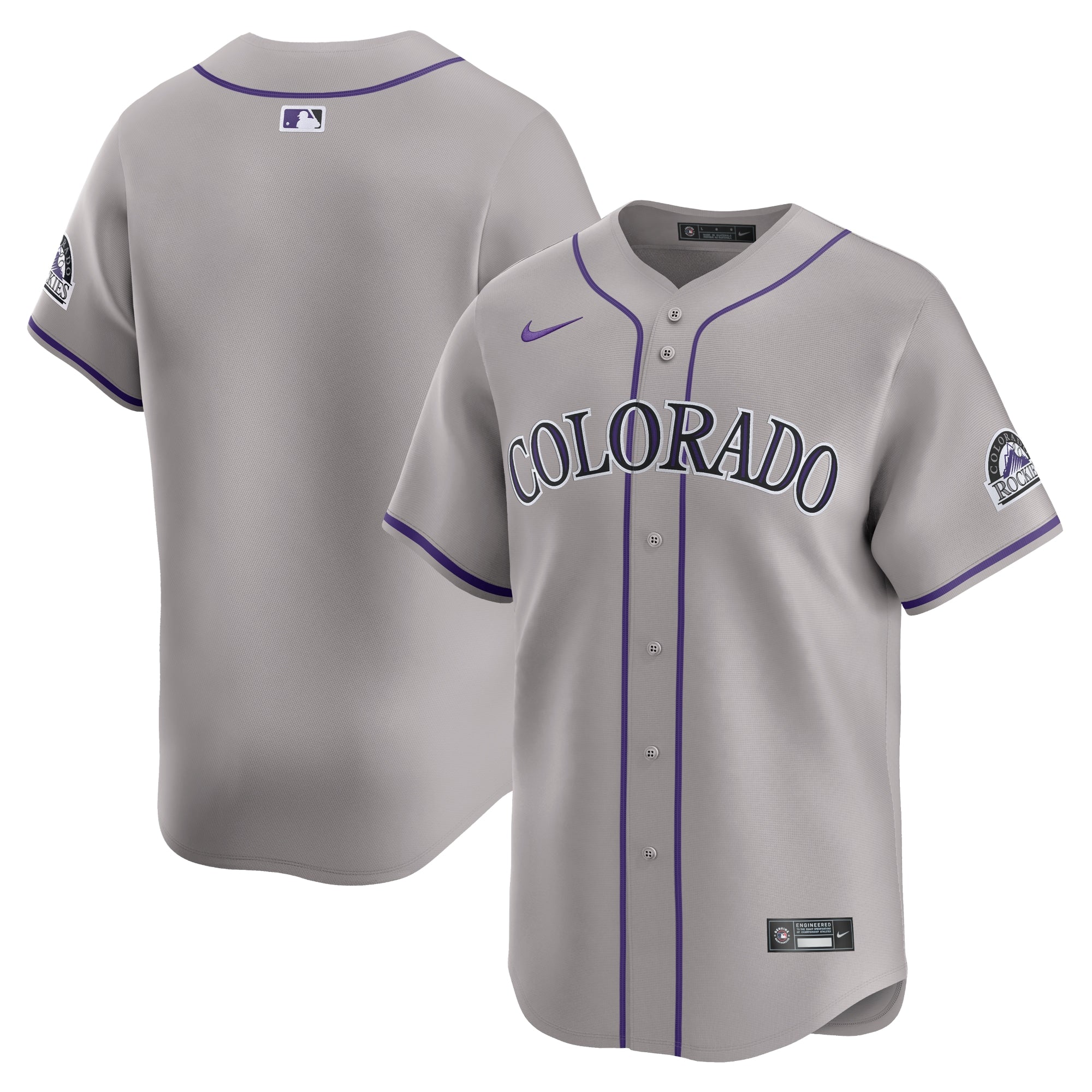 Colorado Rockies Nike Road Limited Authentic T-shirt – Gray
