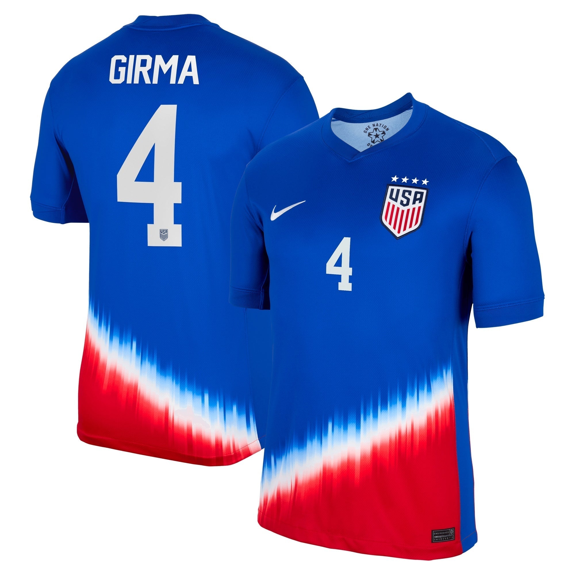 Naomi Girma USWNT Nike 2024 Away Authentic T-shirt - Royal