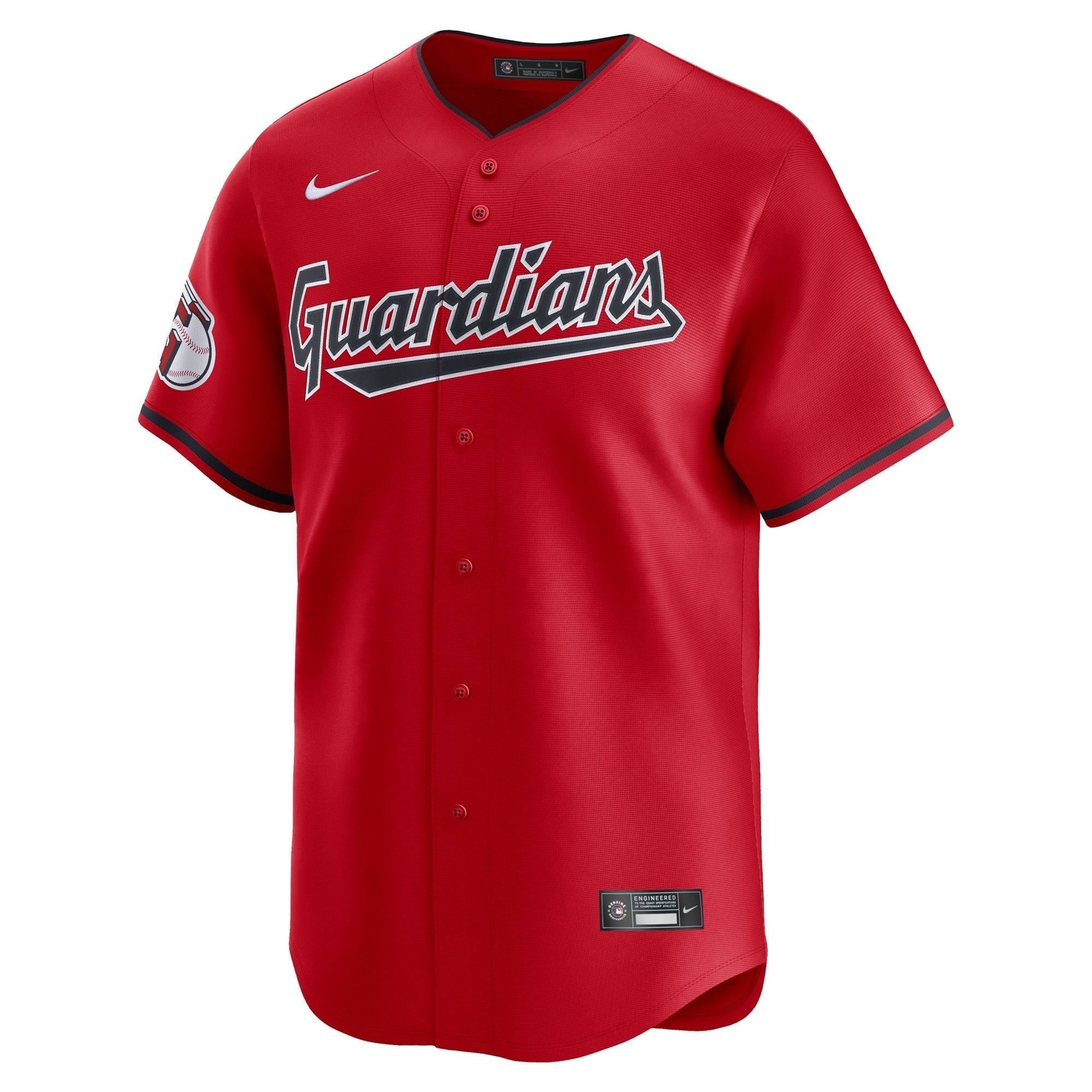 Cleveland Guardians Nike Alternate Limited Custom Authentic T-shirt – Red