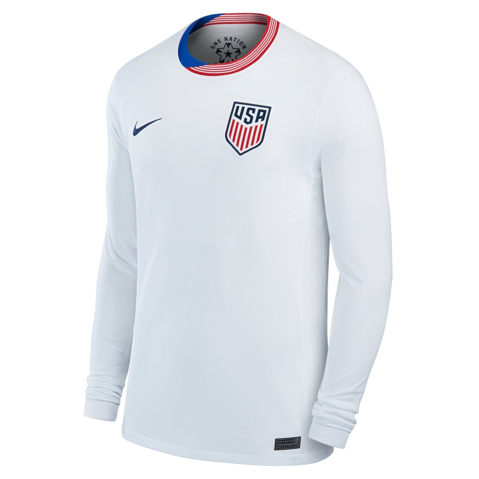 USMNT Nike 2024 Home Long Sleeve Authentic T-shirt - White