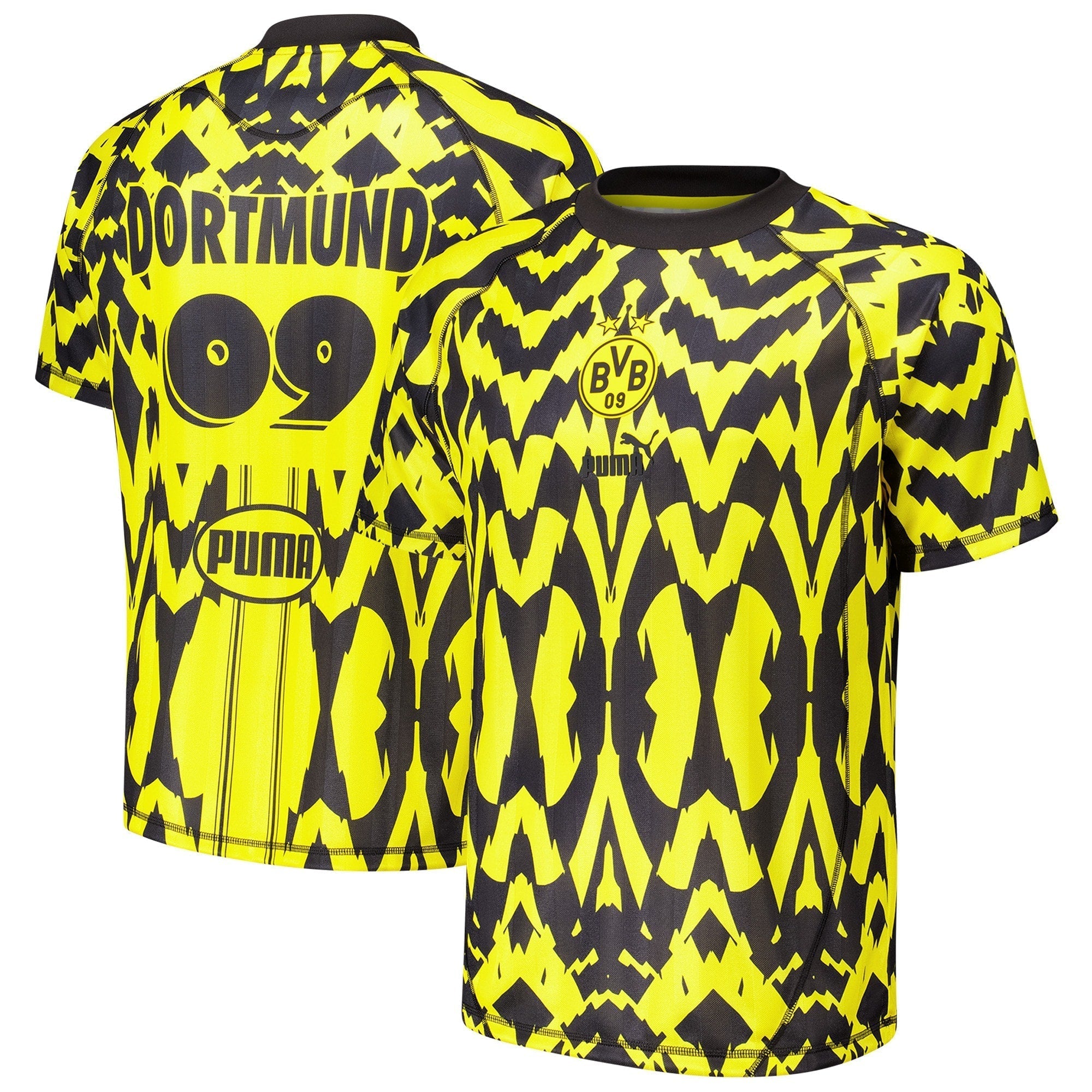 Borussia Dortmund Puma Statement Retro Authentic T-shirt - Yellow